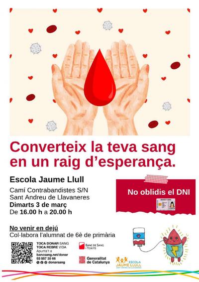 Campanya donaci&oacute; de sang 2026