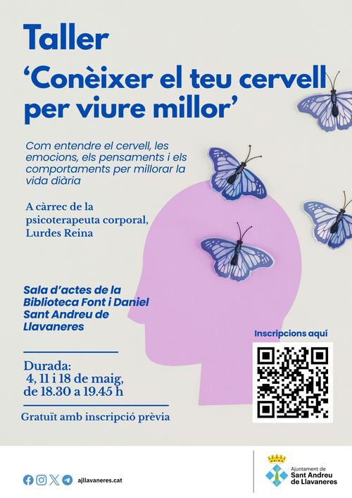 Cartell "Con&egrave;ixer el teu cervell per viure millor"