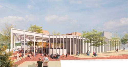 Imatges del projecte del futur auditori-teatre de l'Espai Laband&agrave;ria