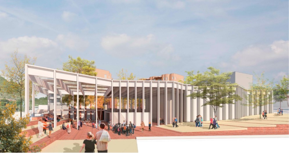 Imatges del projecte del futur auditori-teatre de l'Espai Laband�ria