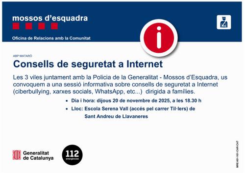 Xerrada sobre seguretat a internet mossos