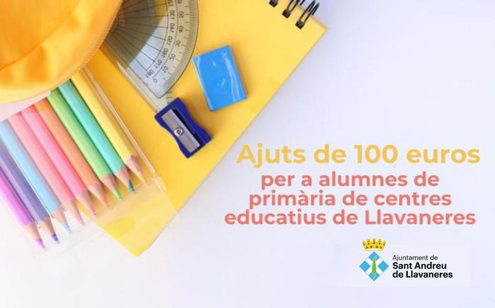 Ajuts de 100 euros material escolar