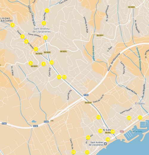 mapa contenidors d'oli