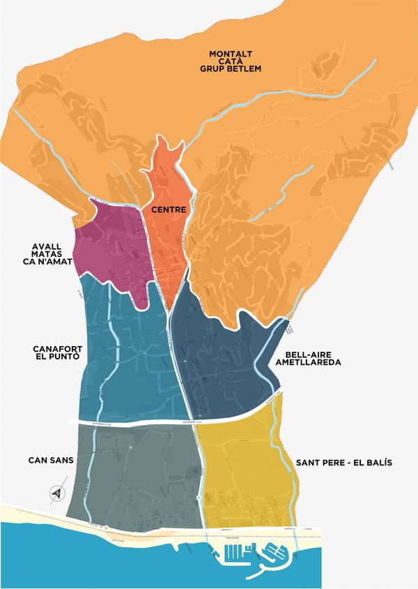 Mapa Barris Llavaneres