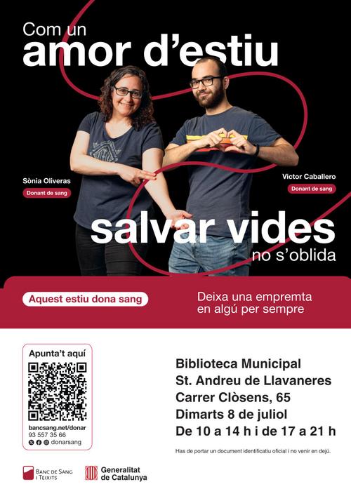 Cartell campanya donació de sang